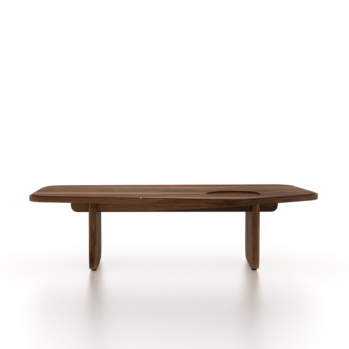RECTOR Solid Sheesham Wood Coffee Table With Brass Detailing - 3 Years Warranty