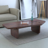 RECTOR Solid Sheesham Wood Coffee Table With Brass Detailing - 3 Years Warranty