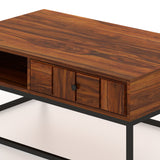 SCOTT Solid Sheesham Wood Coffee Table With One Drawer - 3 Years Warranty