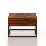 SCOTT Solid Sheesham Wood Coffee Table With One Drawer - 3 Years Warranty