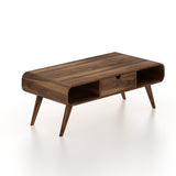ELLEY Solid Sheesham Wood Coffee Table With One Drawer - 3 Years Warranty