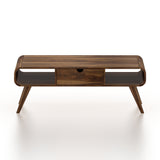 ELLEY Solid Sheesham Wood Coffee Table With One Drawer - 3 Years Warranty