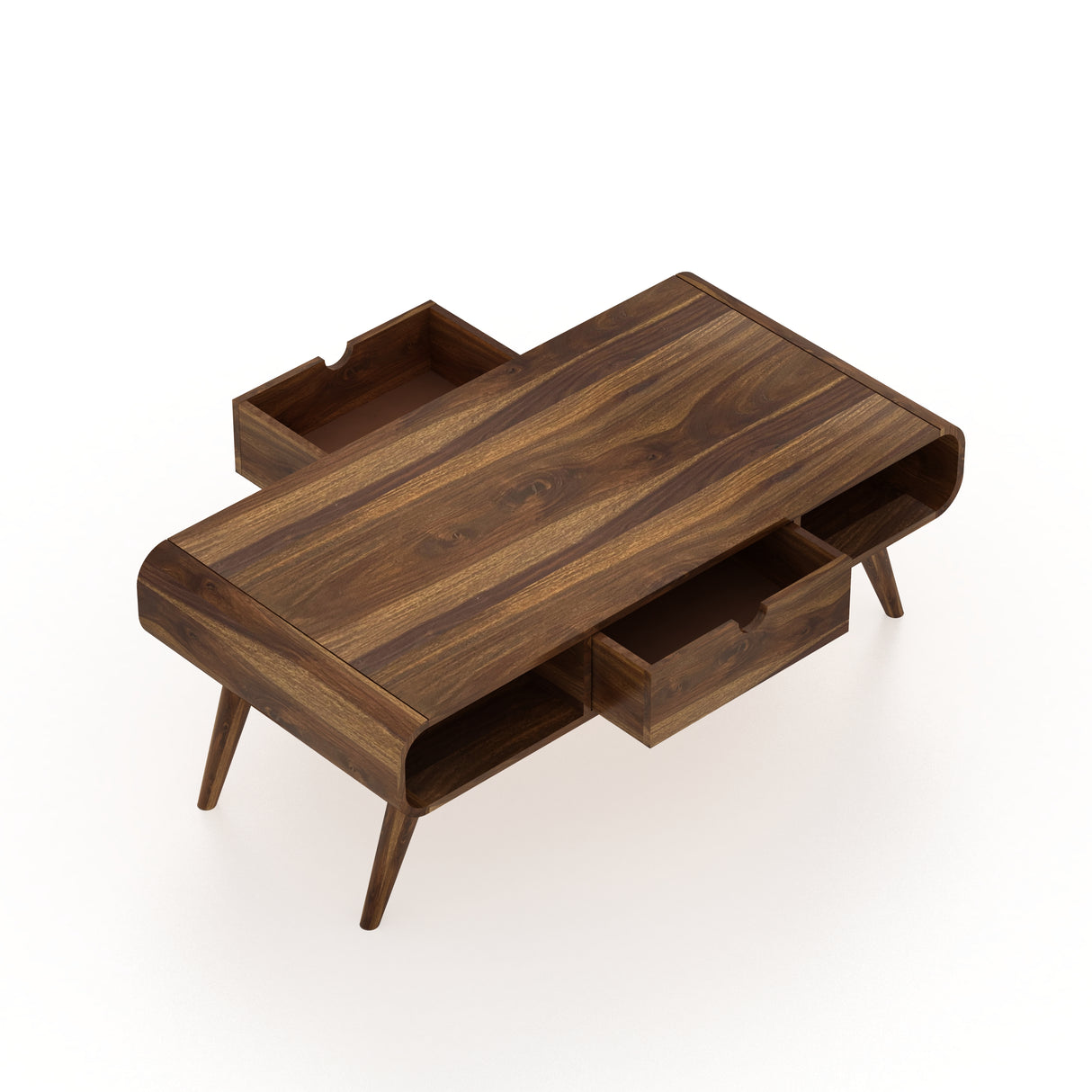 ELLEY Solid Sheesham Wood Coffee Table With One Drawer - 3 Years Warranty