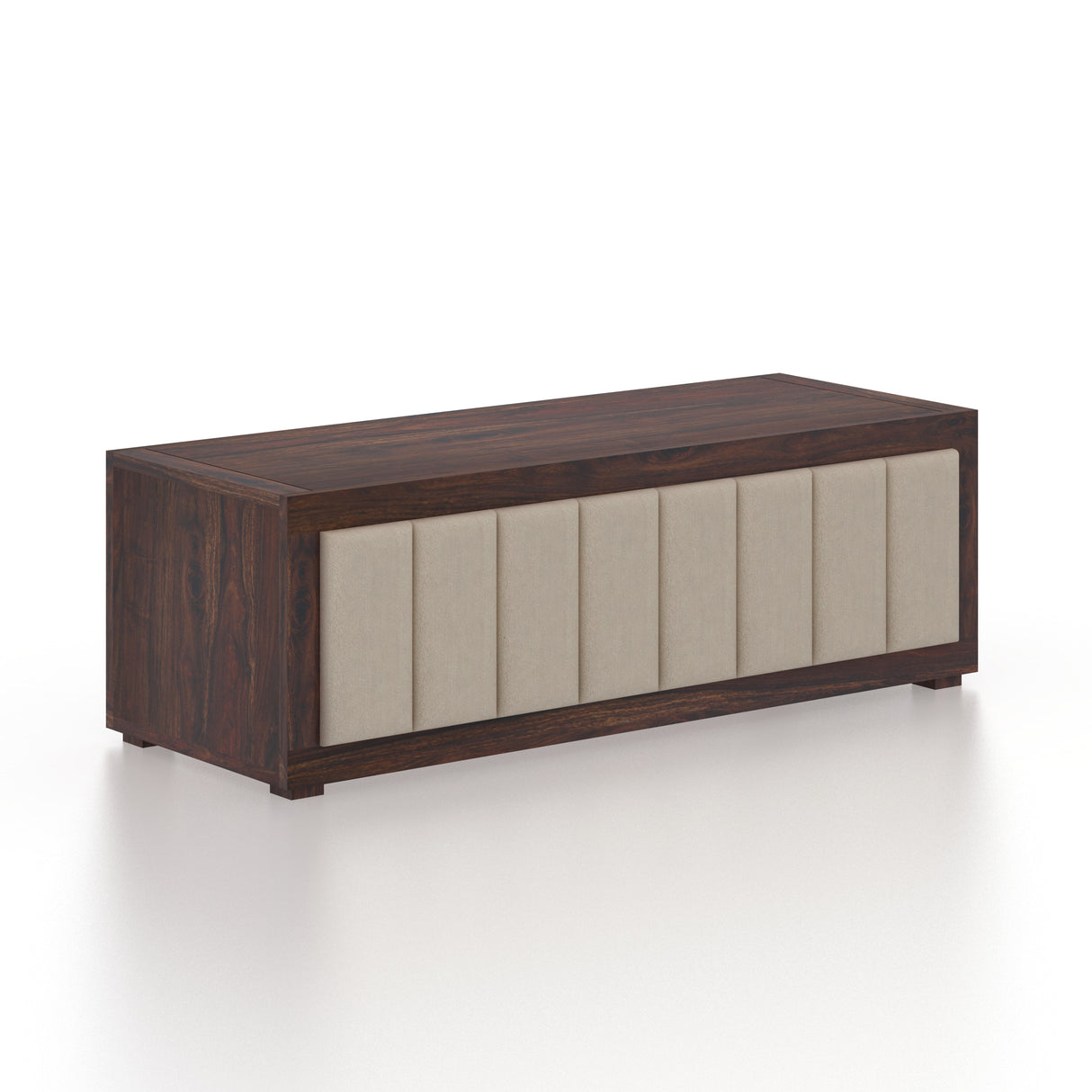 ROMEO Solid Sheesham Wood Coffee Table With Cushioning Design - 3 Years Warranty