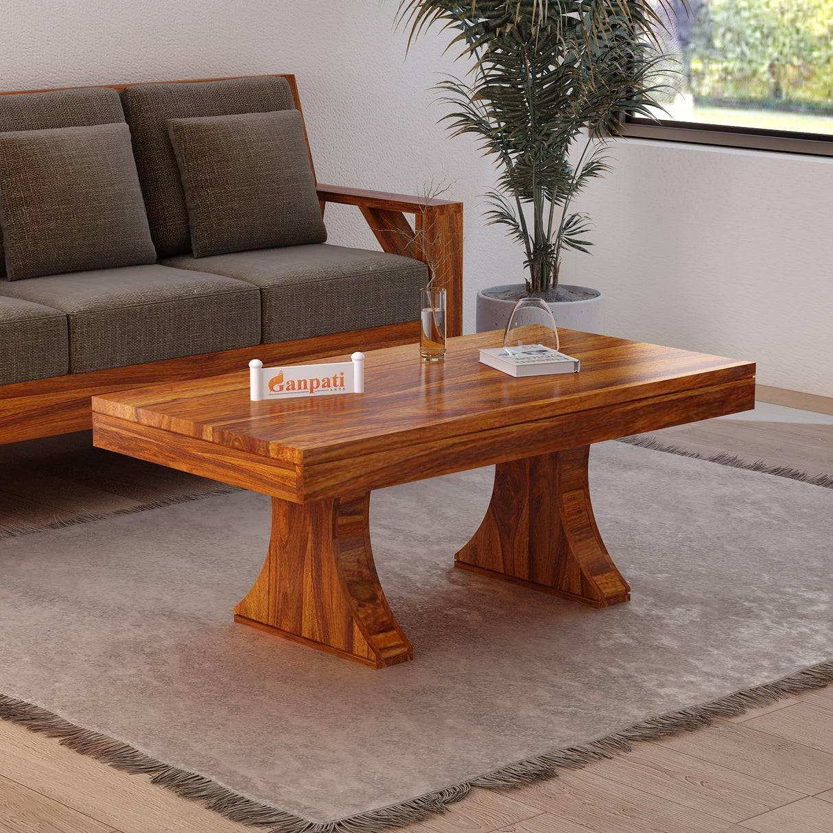MARON Solid Sheesham Wood Coffee Table - 3 Years Warranty