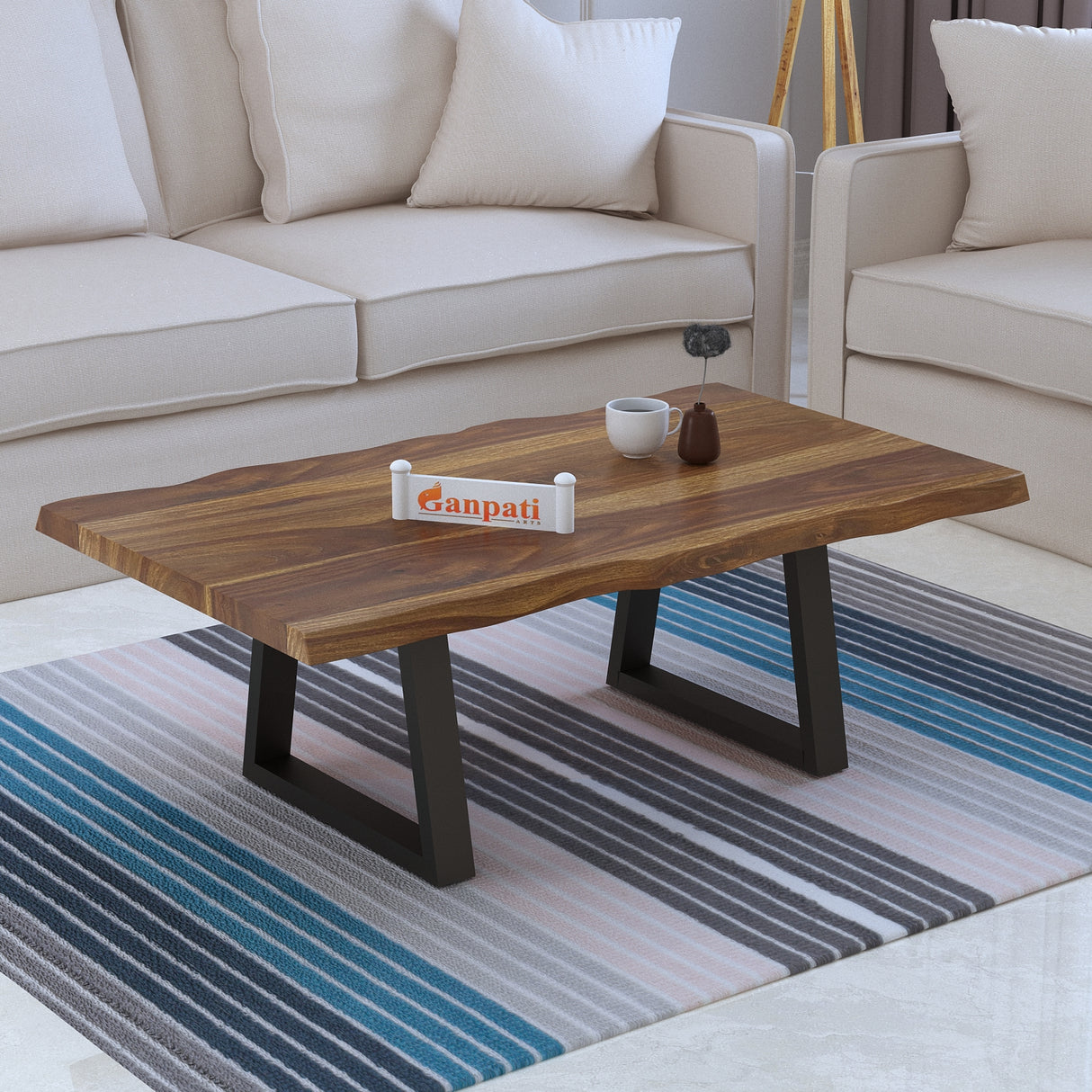 EDGE Solid Sheesham Wood Coffee Table - 3 Years Warranty