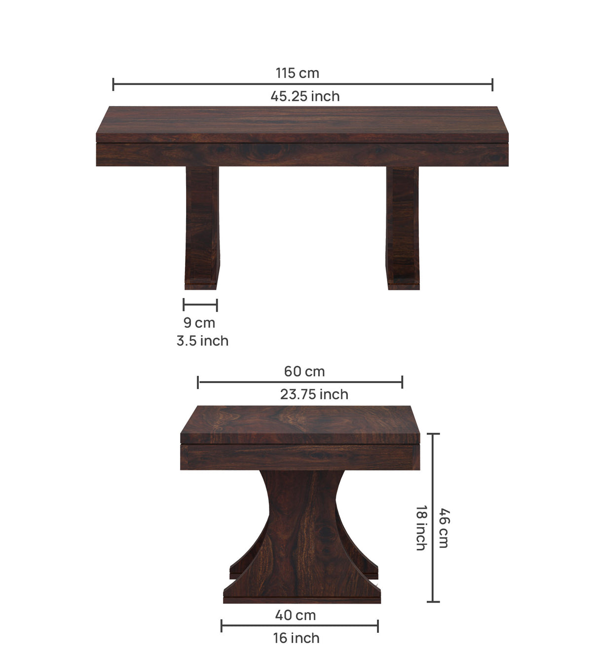 MARON Solid Sheesham Wood Coffee Table - 3 Years Warranty