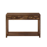 Italian Solid Sheesham Wood Console Table With Two Drawer - 3 Years Warranty