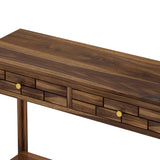 Italian Solid Sheesham Wood Console Table With Two Drawer - 3 Years Warranty