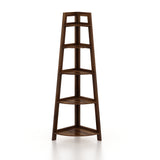Italian Solid Sheesham Wood Corner Shelf - 3 Years Warranty