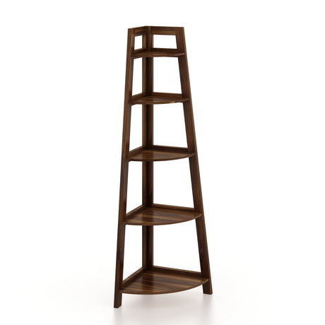 Italian Solid Sheesham Wood Corner Shelf - 3 Years Warranty