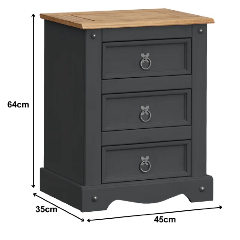 MONACO Solid Sheesham Wood Bedside Table - 3 Years Warranty (LUXE EDITION)