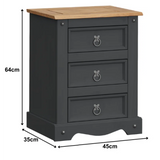 MONACO Solid Sheesham Wood Bedside Table - 3 Years Warranty (LUXE EDITION)