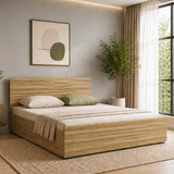 CARPER Engineered Wood Bed with Box Storage (STONE) - 12 Months Warranty