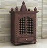 Brass Solid Sheesham Wood Mandir - 3 Years Warranty
