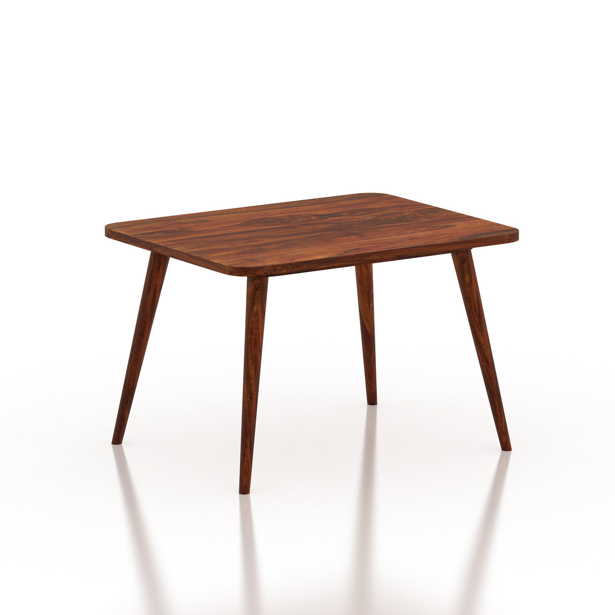 Oval Solid Sheesham Wood 4 Seater Dining Table Set - 3 Years Warranty