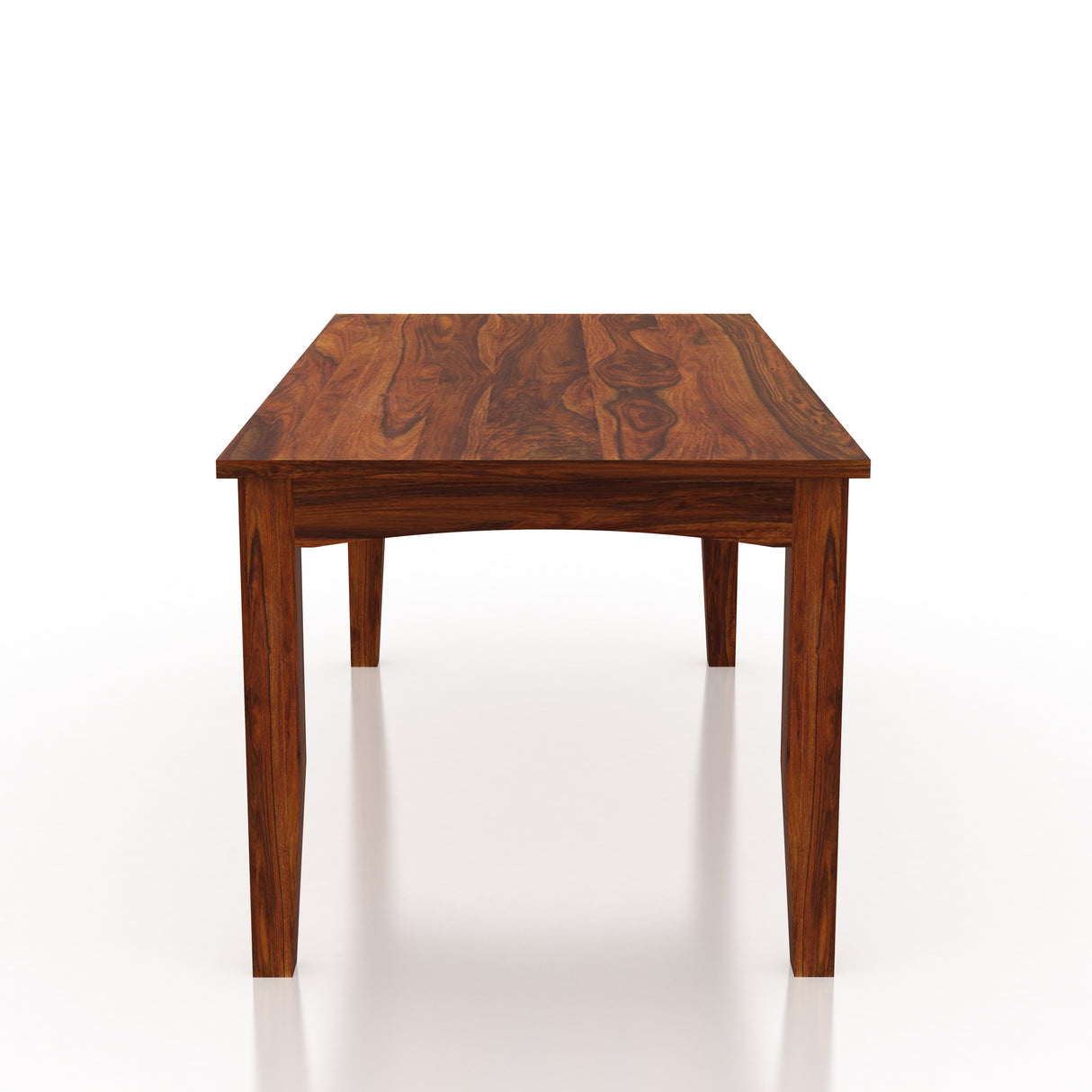 Crown Solid Sheesham Wood 6 Seater Dining Table Set With Bench - 3 Years Warranty
