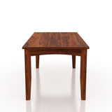 Crown Solid Sheesham Wood 6 Seater Dining Table Set With Bench - 3 Years Warranty