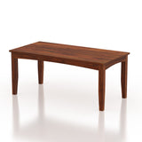 Crown Solid Sheesham Wood 6 Seater Dining Table Set With Bench - 3 Years Warranty