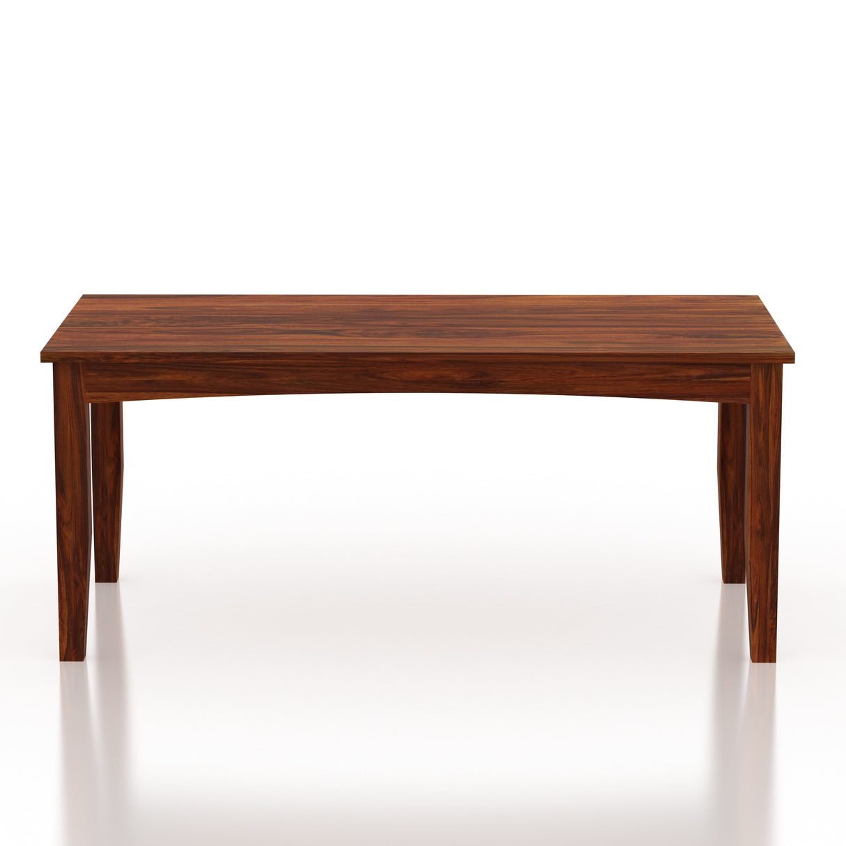 Crown Solid Sheesham Wood 6 Seater Dining Table Set With Bench - 3 Years Warranty
