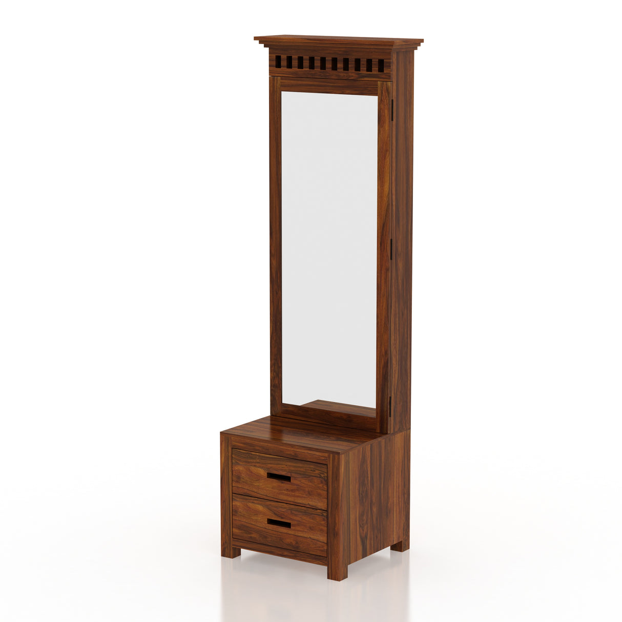 Armania Solid Sheesham Wood Dressing Table with Door and Drawer - 3 Years Warranty