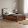 Decan Solid Sheesham Wood 4 Feet Bed With Box Storage - 3 Years Warranty