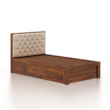 Decan Solid Sheesham Wood 4 Feet Bed With Box Storage - 3 Years Warranty