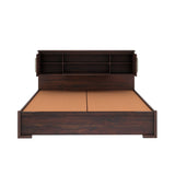 Maharaja Solid Sheesham Wood Bed with Headboard Storage - 3 Years Warranty