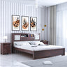 Maharaja Solid Sheesham Wood Bed with Headboard Storage - 3 Years Warranty