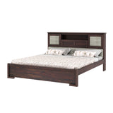 Maharaja Solid Sheesham Wood Bed with Headboard Storage - 3 Years Warranty