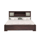 Maharaja Solid Sheesham Wood Bed with Headboard Storage - 3 Years Warranty