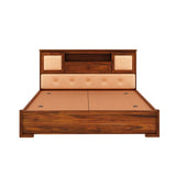 Maharaja Solid Sheesham Wood Bed with Box and Headboard Storage - 3 Years Warranty