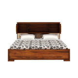 Maharaja Solid Sheesham Wood Bed with Box and Headboard Storage - 3 Years Warranty