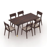 Elley Solid Sheesham Wood 6 Seater Dining Set - 3 Years Warranty