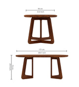 Peter Solid Sheesham Wood 6 Seater Dining Table - 3 Years Warranty