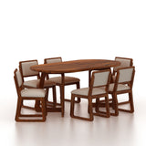 Peter Solid Sheesham Wood 6 Seater Dining Set - 3 Years Warranty