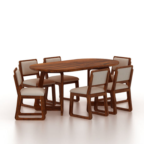 Peter Solid Sheesham Wood 6 Seater Dining Set - 3 Years Warranty