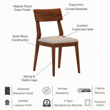 Elley Solid Sheesham Wood 6 Seater Dining Set - 3 Years Warranty