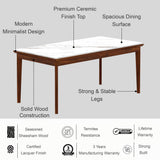 Watson Solid Sheesham Wood 6 Seater Dining Table - 3 Years Warranty