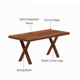 MARTIN Solid Sheesham Wood 6 Seater Dining Table Set - 3 Years Warranty