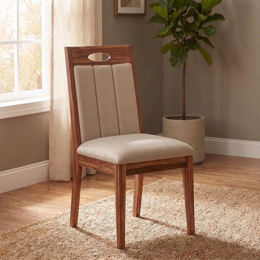 Genova Solid Acacia Wood Office/Study/Dining Chair - 3 Years Warranty