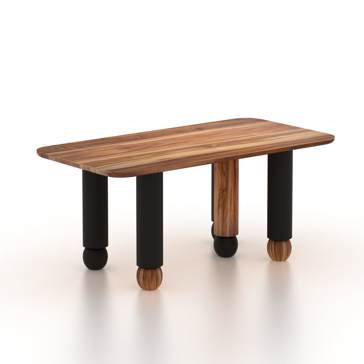 Genova Solid Acacia Wood 6 Seater Dining Table Set - 3 Years Warranty