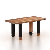 Genova Solid Acacia Wood 6 Seater Dining Table Set - 3 Years Warranty