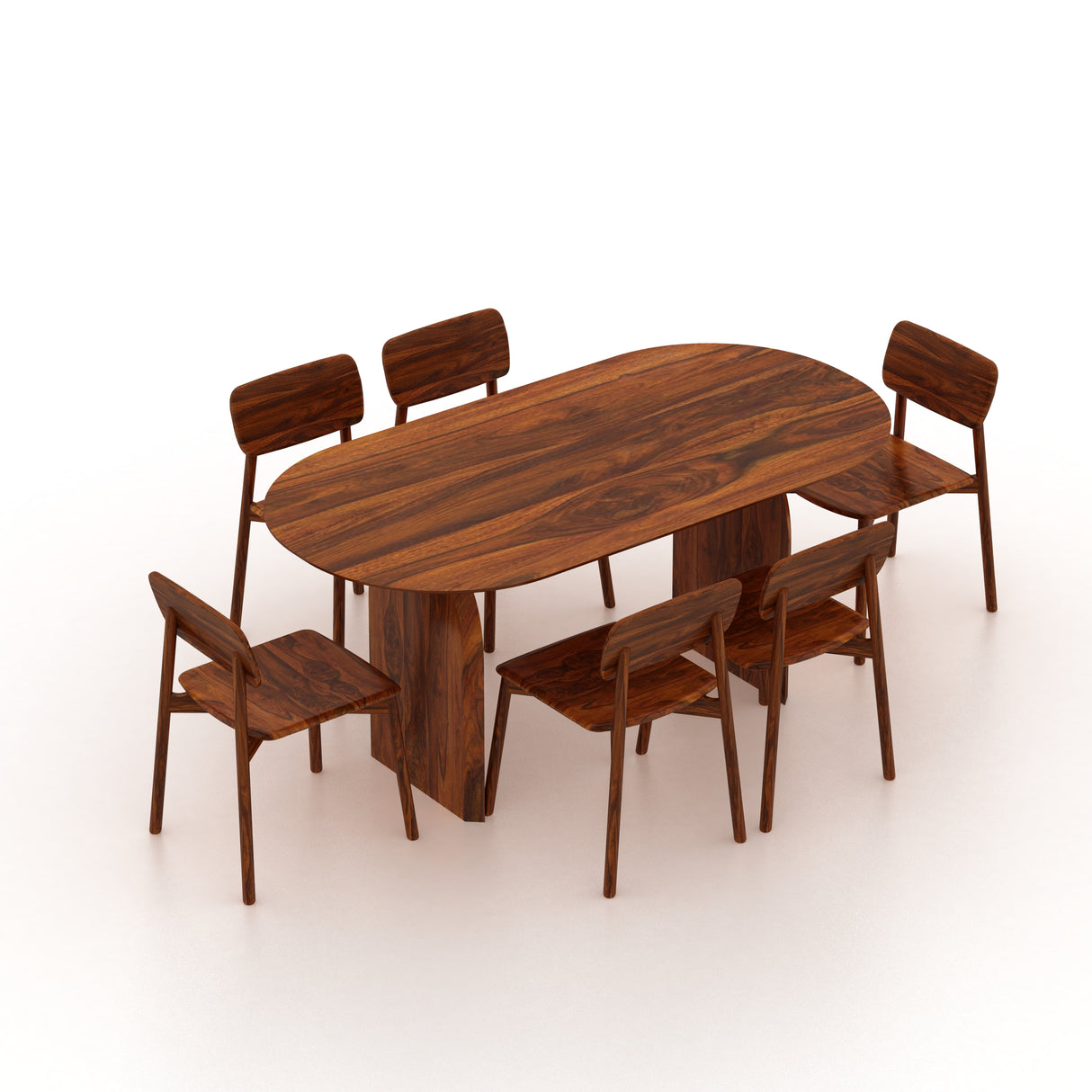 Hummer Solid Sheesham Wood 6 Seater Dining Set - 3 Years Warranty