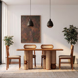 Naptune Solid Sheesham Wood 6 Seater Dining Set - 3 Years Warranty