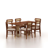 Naptune Solid Sheesham Wood 6 Seater Dining Set - 3 Years Warranty