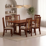 Edin Solid Sheesham Wood 6 Seater Dining Set - 3 Years Warranty