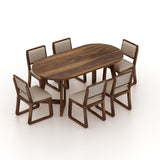 Peter Solid Sheesham Wood 6 Seater Dining Set - 3 Years Warranty
