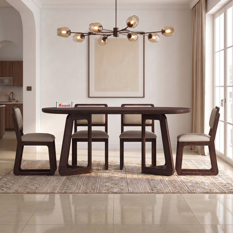 Peter Solid Sheesham Wood 6 Seater Dining Set - 3 Years Warranty