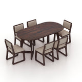 Peter Solid Sheesham Wood 6 Seater Dining Set - 3 Years Warranty